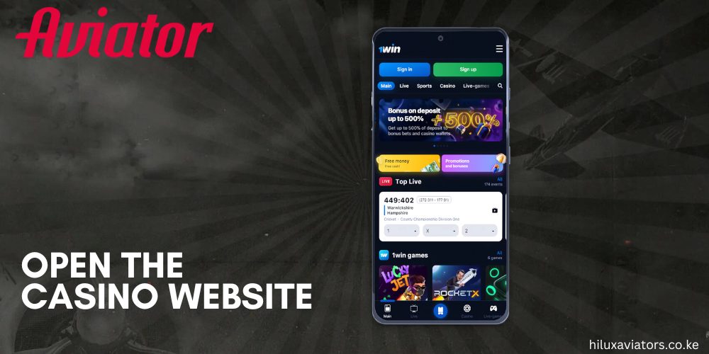 OPEN THE CASINO WEBSITE