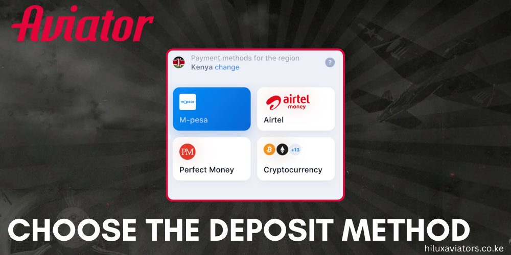 choose the deposit method