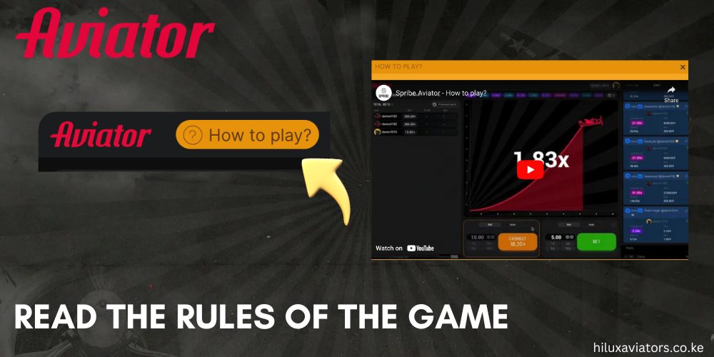 Read the rules of the Aviator game