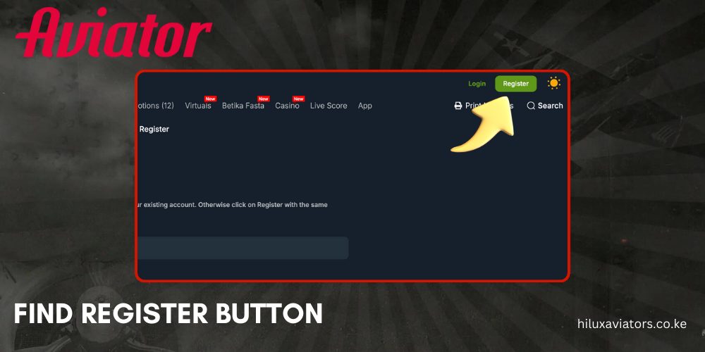 FIND REGISTER BUTTON