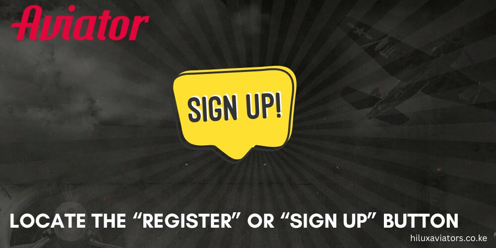 Locate the Register or Sign Up button